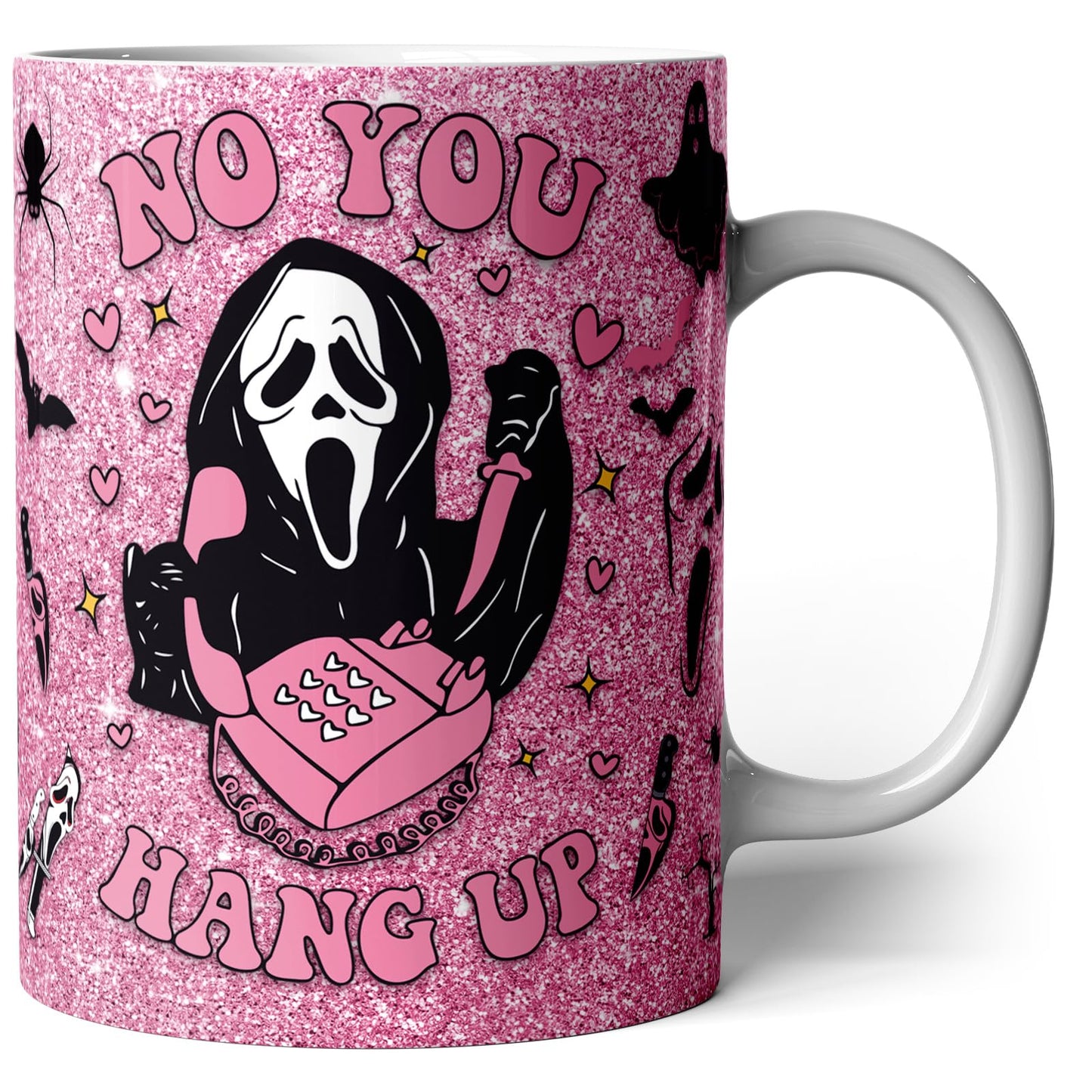 Equoza Halloween Coffee Mug, 11oz Gothic Scream Cup for Women Girls, Spooky Ceramic Mug Horror Movie Gift for Halloween Lovers