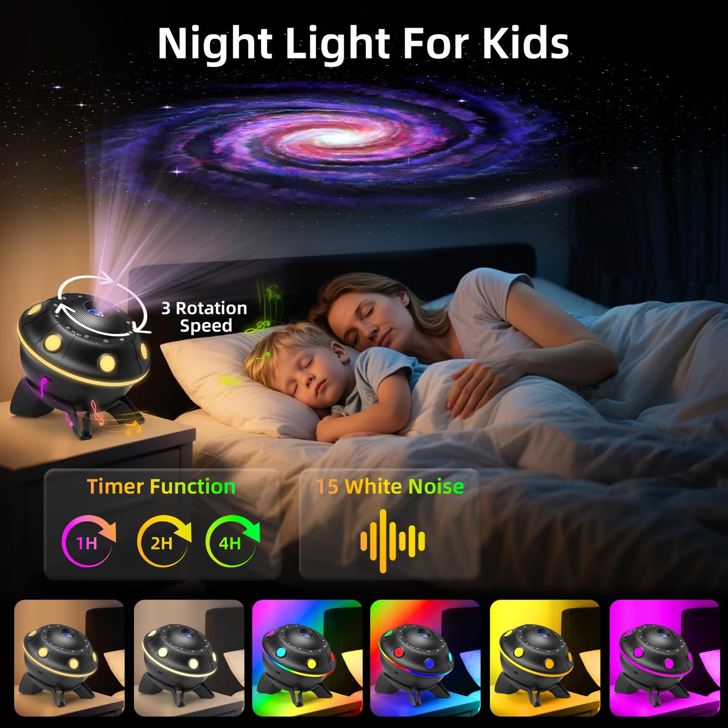 Galaxy Projector for Bedroom, 13 in 1 Planetarium Star Projector with Solar System & Constellation, 360° Rotating Galaxy Light Projector, Space Night Light Projector for Kids Adults Gifts
