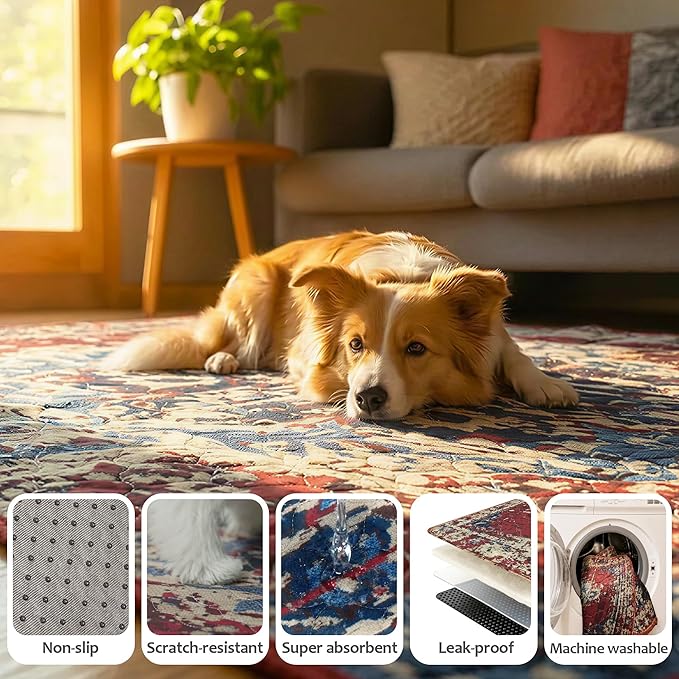 Washable Pee Pads for Dogs, Reusable Puppy Potty Training Pads, Ultra-Absorbent Thick Waterproof Leak-Proof Non-Slip Pads & Mat for Crate, Playpen, Floor, Whelping & Housebreaking , 2 Pack 36"x36"