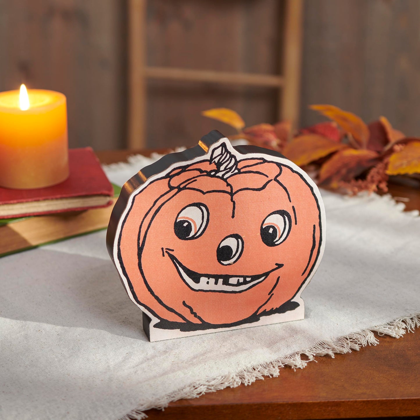 Primitives by Kathy Halloween Pumpkin Chunky Sitter