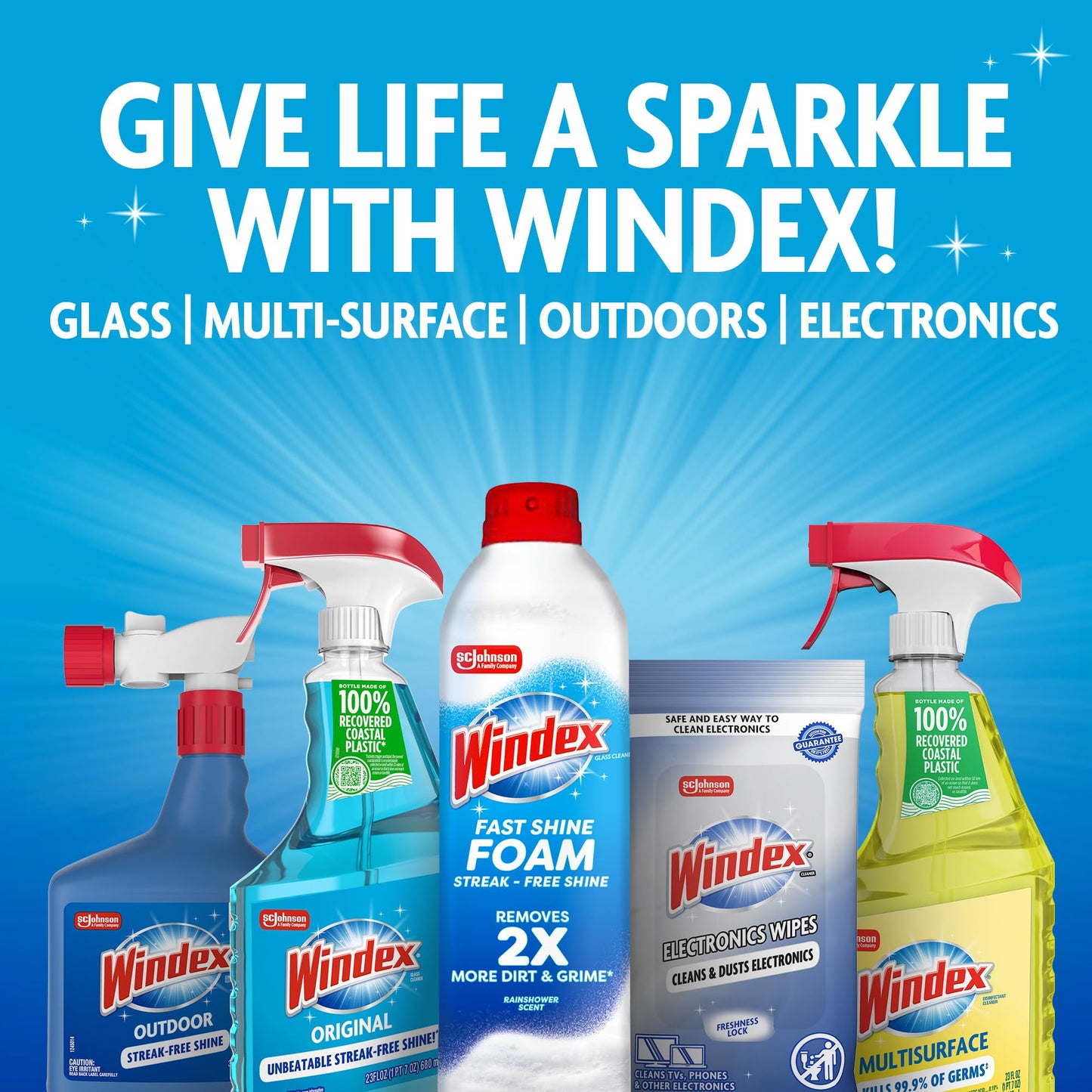 Windex Electronic Cleaning Wipes, Pre-Moistened Screen Wipes for TVs, Phones, and Other Electronics, Resealable for a Freshness Lock, 25 Count (Pack of 3)