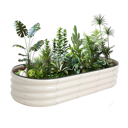 ToBoom Galvanized Raised Garden Bed Kit Outdoor Metal Garden Planter Box for Backyard Gardening, Planting Vegetables, and Patio (59"x23.6"x11.8")