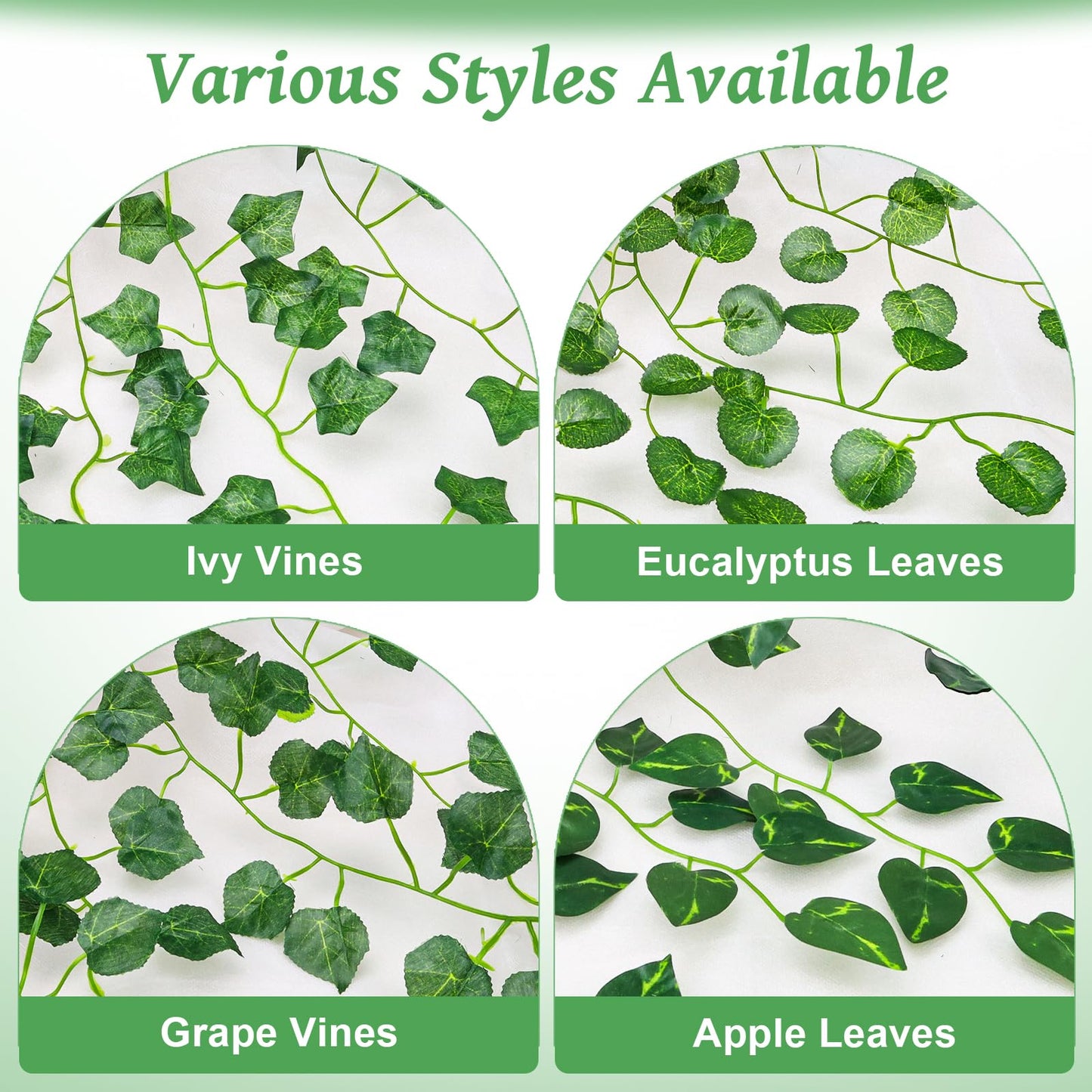 Folmywy 4 Pack Artificial Hanging Plants Vines with Pot Fake Vine Potted Plant Mixed Greenery Leaves Plant Theme Classroom Decoration for Indoor Outdoor Living Room Office Shelf