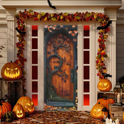 Burbuja Halloween Decoration - Stretch Fabric Backdrop Door Porch Covers for Home Party Holidays, 35x79 in