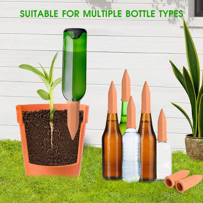 APPD Terracotta Watering Stakes10 Pack Automatic Plants Watering Devices Terracotta Self Watering Spikes for Wine Bottles Great for Indoor & Outdoor Plants
