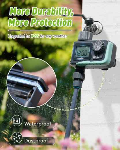 RAINPOINT Sprinkler Timer Outdoor, Water Timer for Garden Hose, Programmable Watering Irrigation Timer with Rain Delay/Manual(Plastic)