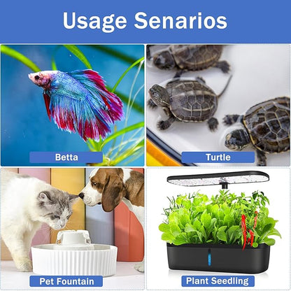 Super Mini Aquarium Heater 30W Betta Heater for 4-6 Gallon Tanks, Small Fish Tank Heater Turtle Heater with Dry-Run/Overheat Protection, Memory Function