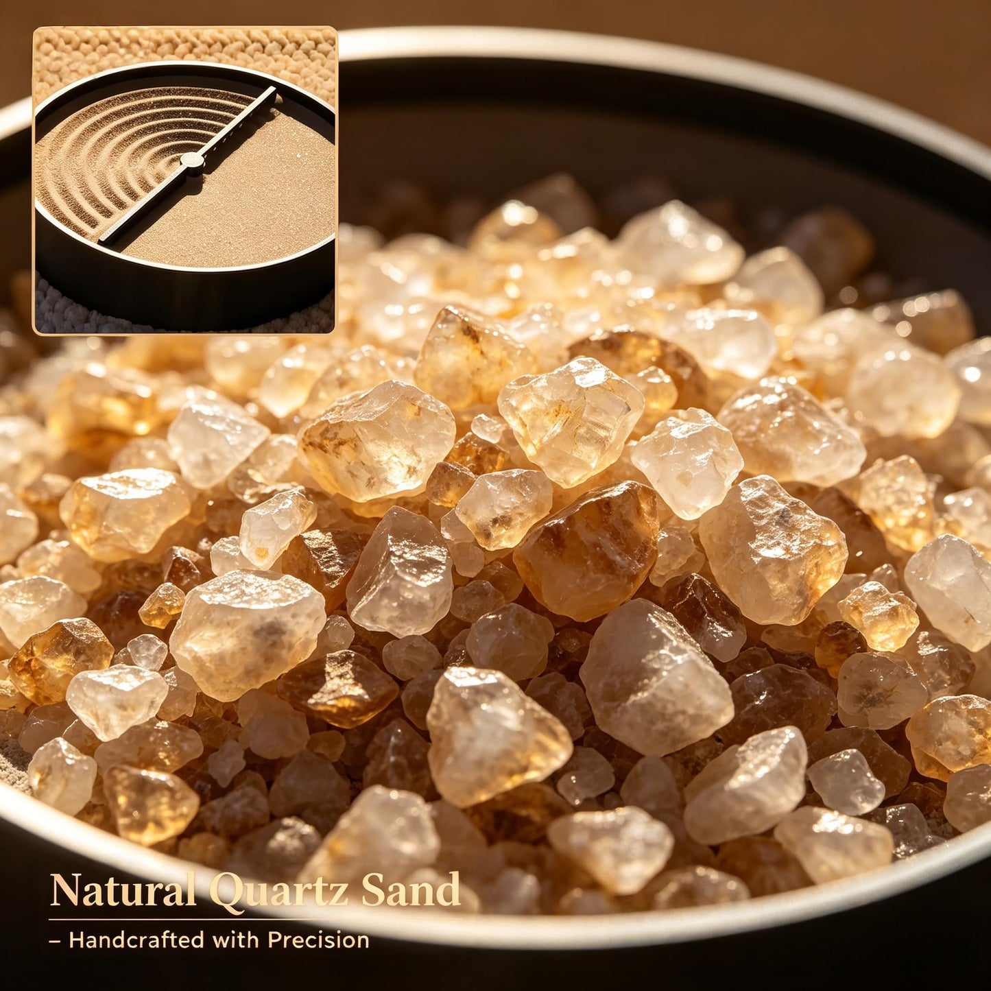 Zen Garden for Desk, Sand & Zen Garden Kit, Premium Sand Tray Therapy Desktop Meditation Room