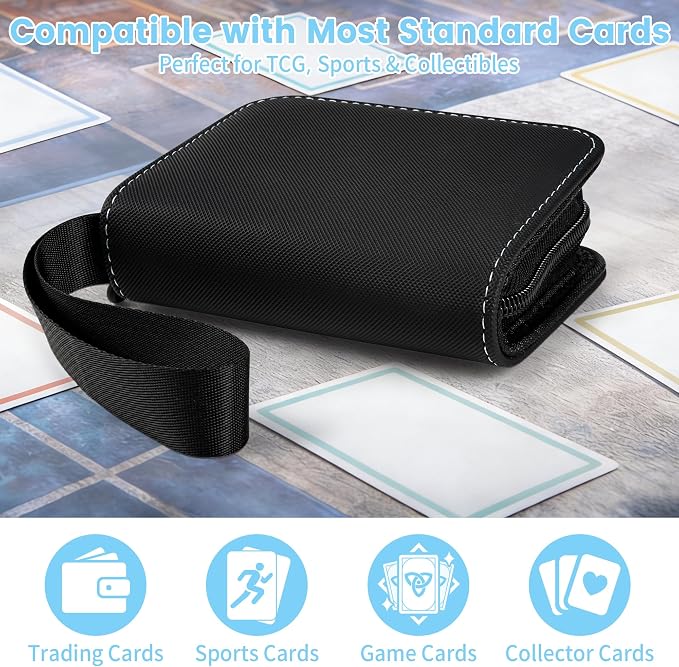 Mini Trading Card Binder Album, 1 Pocket Card Binder with 20 Double-Sided Pages 40 Pockets, Side Loading Small Card Binder for Trading Cards, Single Card Holder Book for Collectors and Kids