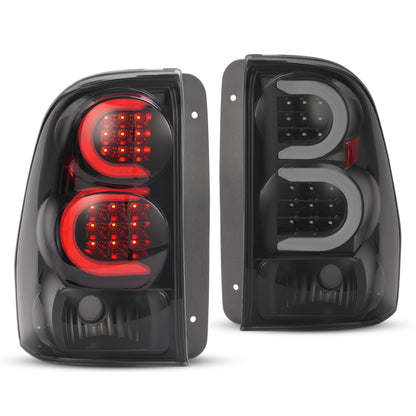 HECASA LED Tail Lights for 2002-2009 Chevy Trailblazer - Smoke Lens, Black Housing, Model MO-3454