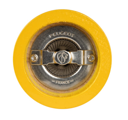 Manual Wooden Salt Mill in Saffron Yellow Gloss, 18cm - 7in.