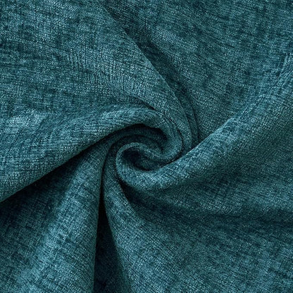 MIULEE Pack of 2 Couch Throw Pillow Covers 18x18 Inch Dark Teal Farmhouse Decorative Pillow Covers with Stitched Edge Soft Chenille Solid Dyed Pillow Covers for Sofa Bed Living Room