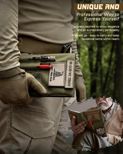 LIVANS Book Cover for 5.5 x 8 in Military Log Book, with Journal Notebook