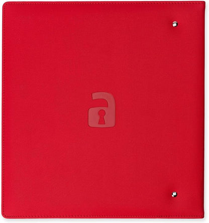Vault X Slim Ring Binder, 540 Cards, fits 9 Pocket Pages, Exo-Tec Material, 3 D-Ring Folder, for Trading Cards (Red)