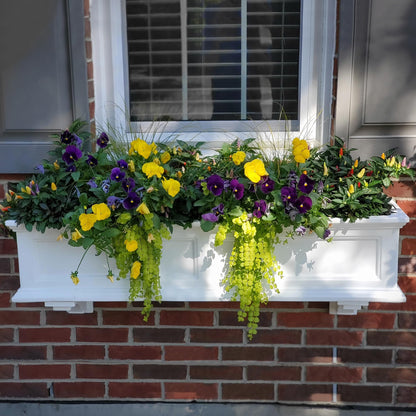 Step2 Atherton 24" x 39" x 19.5" Self-Watering Planter Box Bundle with Mayne Fairfield 4ft Window Box