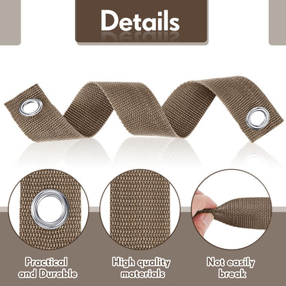 32 Pieces 15.74 Inches Tree Straps for Staking with Grommet Heavy Duty Tree and Plant Supports Stakes for Guying Staking Newly Planted Sapling Straight and Hurricane Protection (Wood Color)