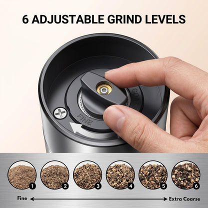 LIXVORA Electric Salt and Pepper Grinder Set, Rechargeable Salt and Pepper Grinders, Stainless Steel Automatic Pepper Mill, Adjustable Coarseness, LED Light, One-Hand Operation for Kitchen & Dining