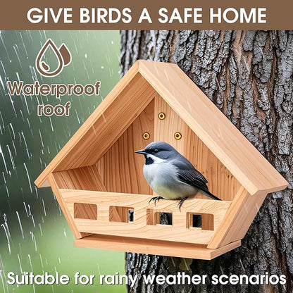 SWANGSA Cedar Mourning Dove Nesting Box, Birdhouses for Outdoor Doves and Other Small Birds