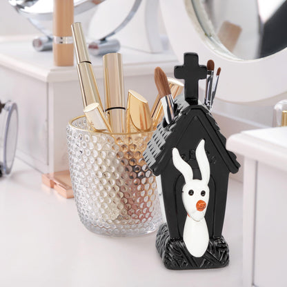 Disney Nightmare Before Christmas Toothbrush Holder - Black & White Resin Pencil Holder Features Zero - Bathroom Storage
