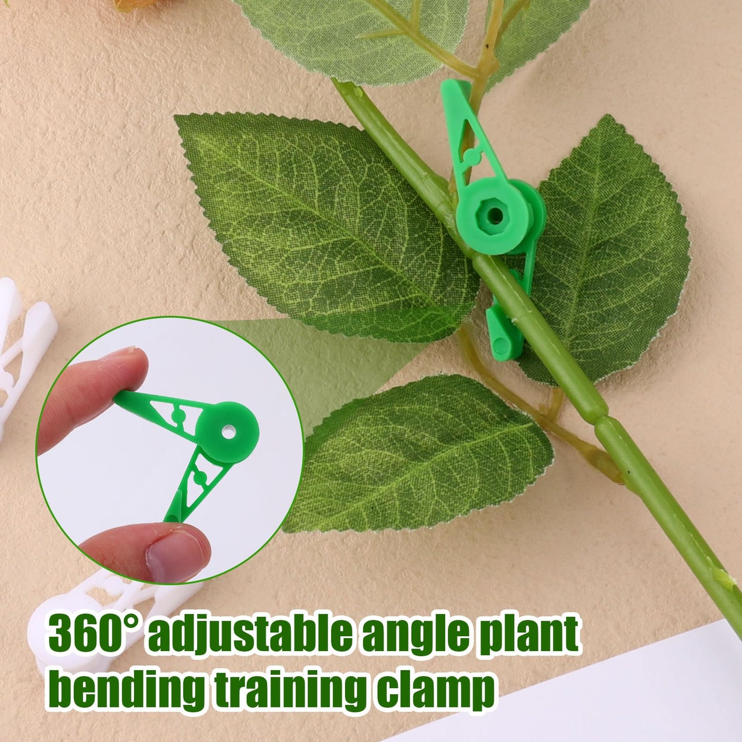 Gosknor 360° Adjustable Plant Training Clips, LST Plant Clips for Low Stress Training Garden Stem Support Trainer Clip for Stem Bending Gardening Accessories