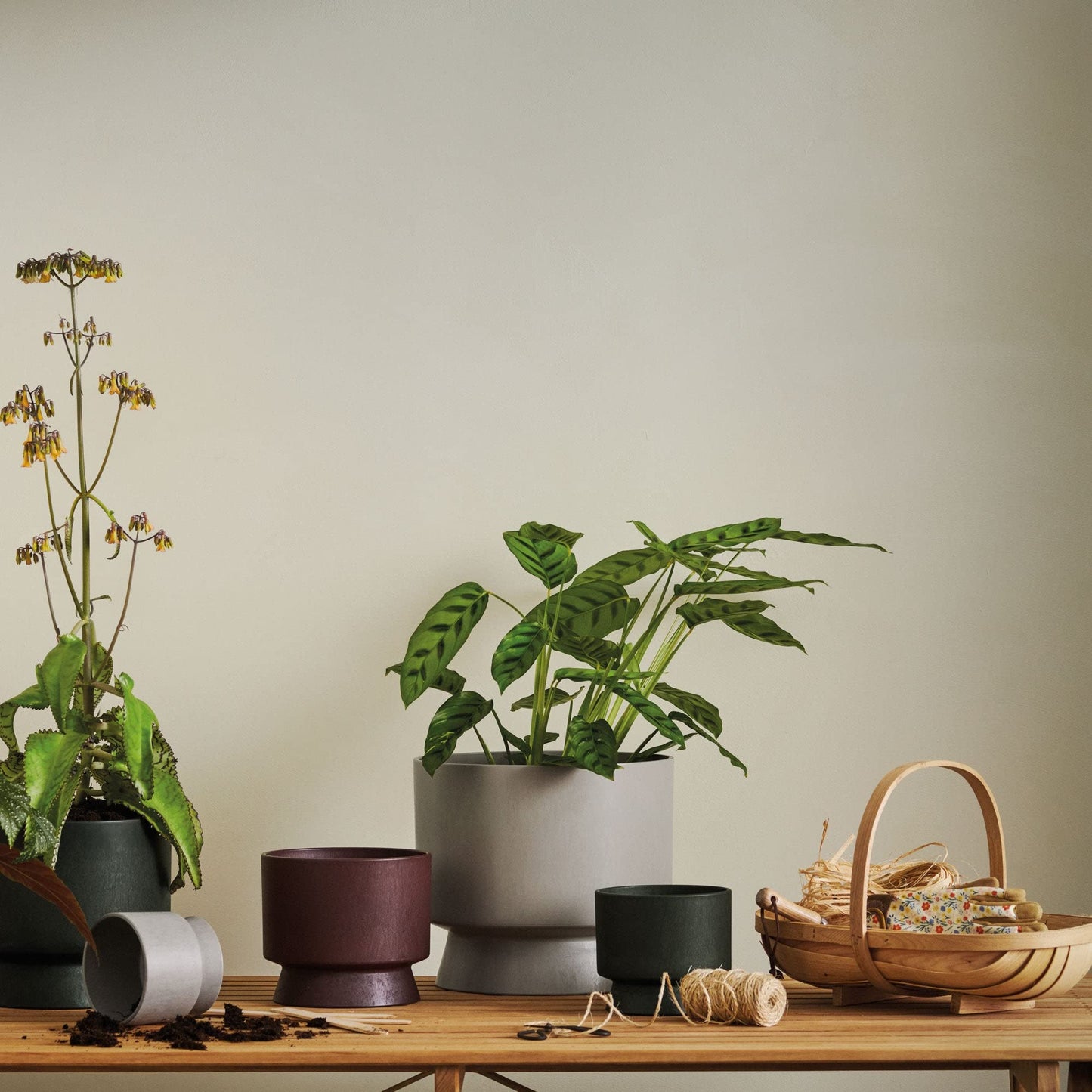 Rosendahl Recycled Flower Pot, Sand, 11.8" D x 10.4" H, Designed by Signe Wenneberg, Gift Box Included