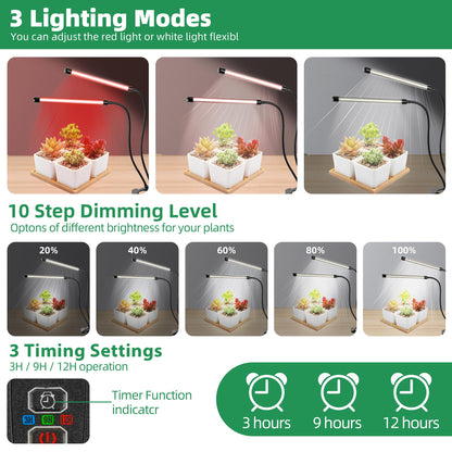 EWPJDK Grow Light 6500K Full Spectrum Plant Grow Lights 84 LED Plant Light with Clip Grow Lamp for Indoor Plants Growing Lamps（1PCS）