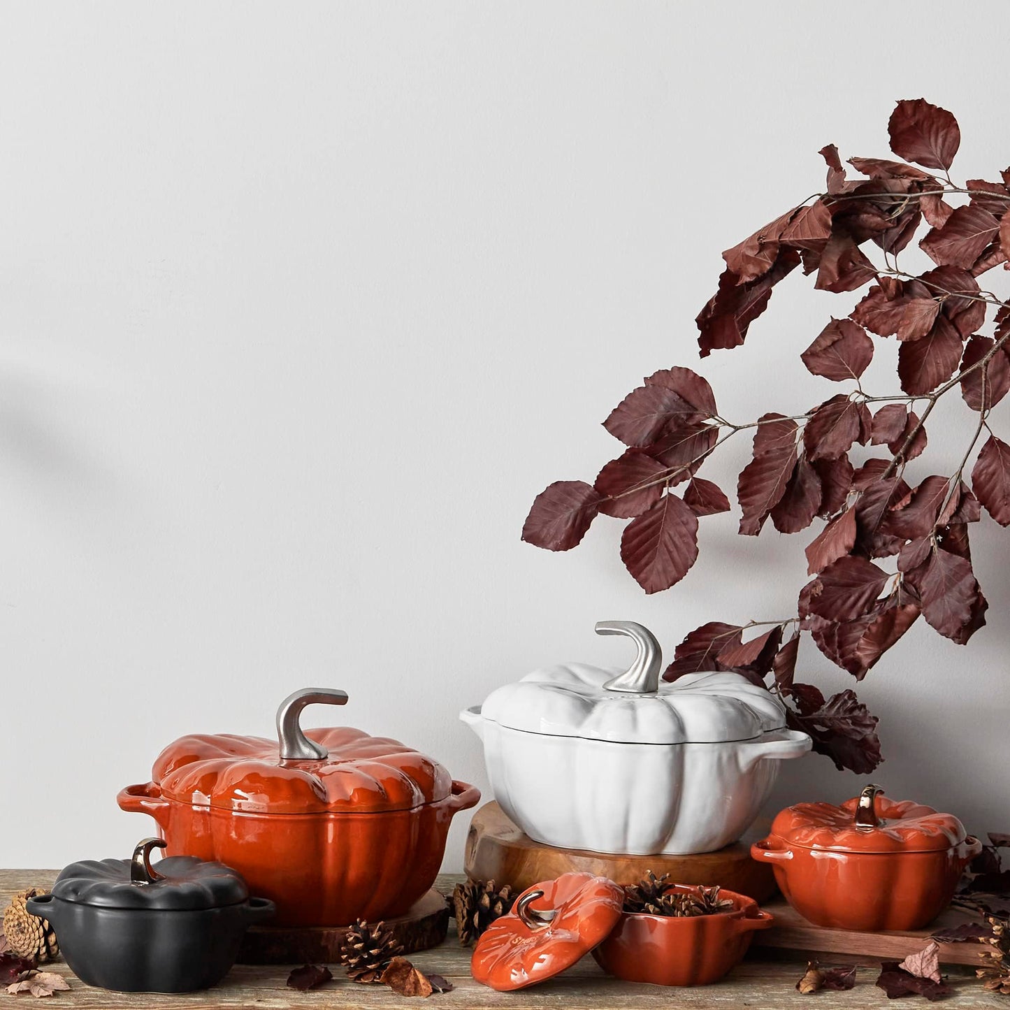 Staub Ceramic 16-oz Petite Pumpkin Cocotte - Burnt Orange