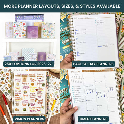bloom daily planners 2026-2027 Planner - Academic Year (July 2026 - July 2027) Monthly & Weekly Soft Cover Planner for Women - 13 Month Inspirational Agenda Book with Stickers - 5.5" x 8.25" - Boho Greenery