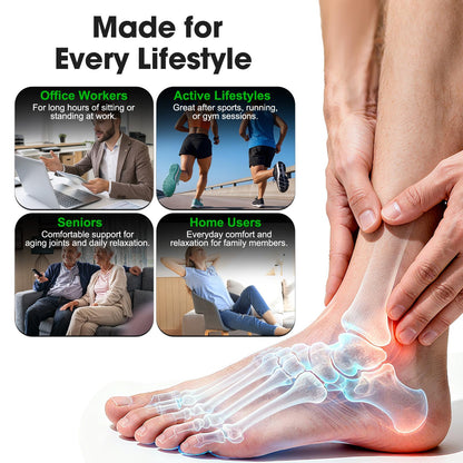 Cordless Ankle Massager for Pain Relief, Heated Foot Massager for Neuropathy, Foot and Ankle Massager with Heat, Ankle Heating Pad with Massage, HSA Eligible FSA, 6 Heats, 3 Massages, Single One