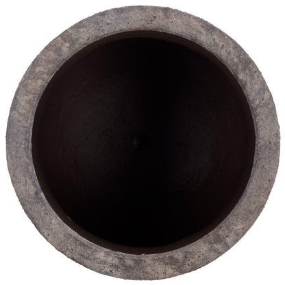 SAFAVIEH Outdoor - Remy Planter Pot with Drainage - Antique Brown Ficonstone Cement - Weather Resistant - Ideal for Patio, Garden, Backyard, 15" Wx 15" D x 18.1" H (PAT1547A)