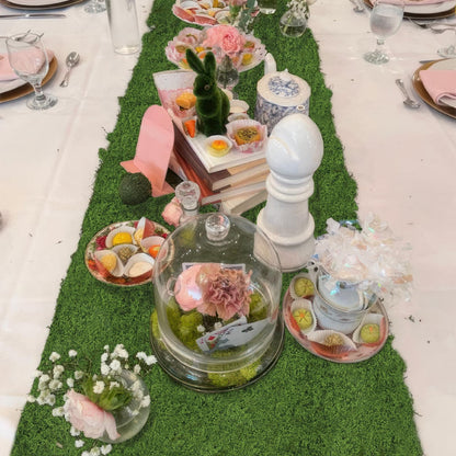 FAICOIA Fake Moss Rug Roll Moss Mat for Decoration 12" x 71" Artificial Moss Blanket for Plants Indoor Dark Green Faux Grass for Planters Crafts Table Runner DIY Fairy Garden Wedding 30 x 180cm