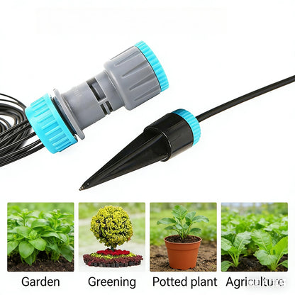 Automatic Drip Irrigation Kit 10 Drip Lines Lazy Plant Watering Tool for Potted Plants Adjustable Flow Rate Outdoor Indoor Garden Tool No Need for Manual Watering