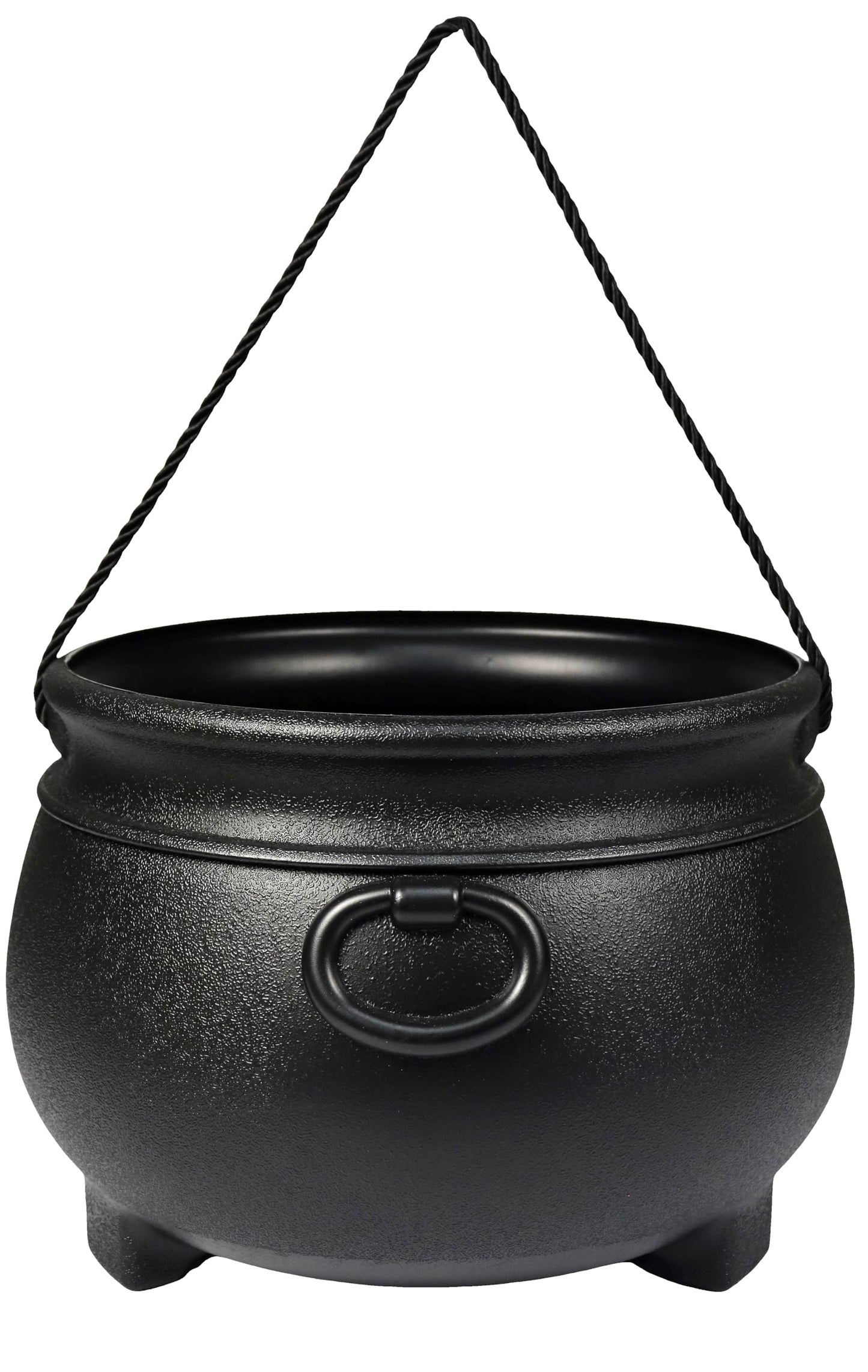 GIFTEXPRESS 12" Black Cauldron - Large Plastic St. Patrick's Day Pot of Gold Coin Party Bucket Decor - Halloween Witch Kettle For Candy, Treats & Punch Bowl
