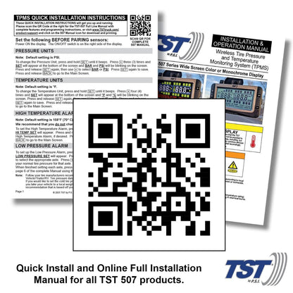TST-507-H-4-C TPMS System with 4 Hybrid/Marine Sensors, Color Display and Repeater