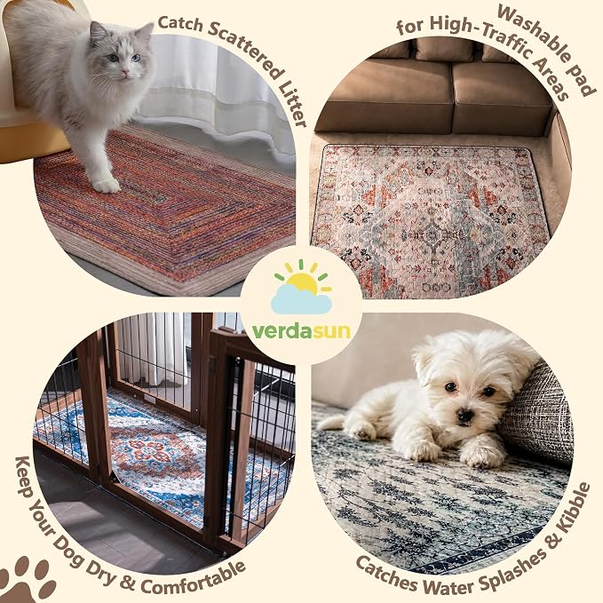 Washable Pee Pads for Dogs, Reusable Puppy Potty Training Pads, Ultra-Absorbent Thick Waterproof Leak-Proof Non-Slip Pads & Mat for Crate, Playpen, Floor, Whelping & Housebreaking , 2 Pack 24"x48"