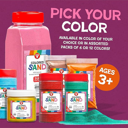 Hygloss Colored Sand for Crafts – 1 lb Bottle, Blue – Vibrant Colorful Fine Sensory Play Sand Art Kits for Kids – Classroom Activities for Children 3 4 5 6 7 8 9 10 11 12 – Safe for Ages 3+