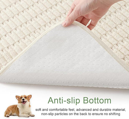 Washable Pee Pads for Dogs, Reusable Puppy Pads Dog Pads, Non-Slip Dog Pee Pads, Leakproof Pet Pee Pads Wee Wee Pads for Dogs. (Cream White, 40"x60"(Pack of 1))