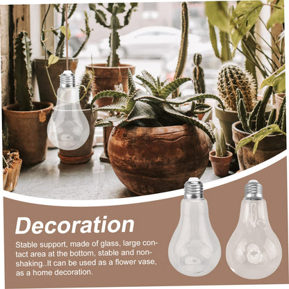 LIOOBO 2pcs Glass Succulent Vase Terrarium Container Home Decor Real Plants Indoor Wall Decor