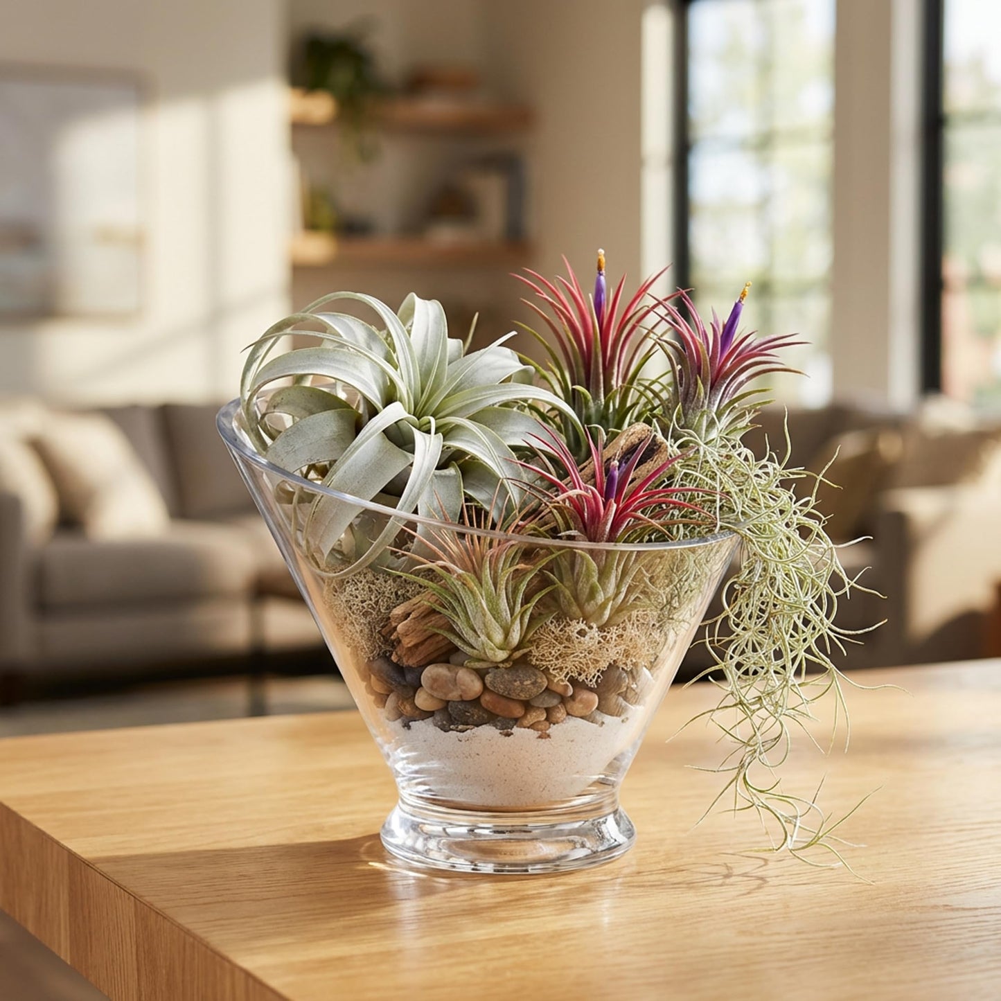 WGVI Slant Cut Calyx Glass Vase, Width 7.25", Height 6.25", Clear Terrarium, Candy Dish, Fruit Jar, Floral Container for Wedding Party Event, Home Office Decor, 1 Piece