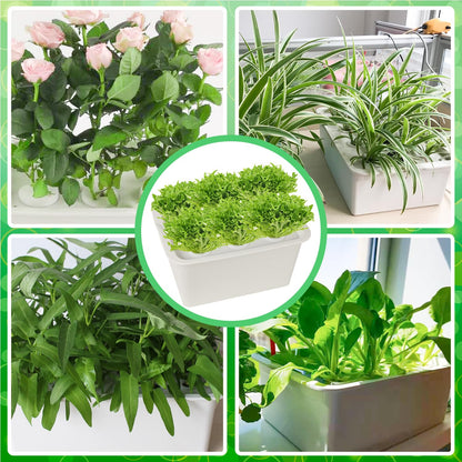Aunifun Hydroponics Grower Kit DIY Self Watering Indoor Hydroponics Tools Hydroponic System Planting Container Include Aquarium Air Pump Buoy Planting Box