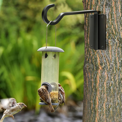 BAERFO Plant Hanger Outdoor(6 Inch/2 Pack) Heavy Duty Hanging Plant Bracket for Hanging Plants Outside, Plant Wall Hooks for Bird Feeders, Wind Chimes, Flower Baskets