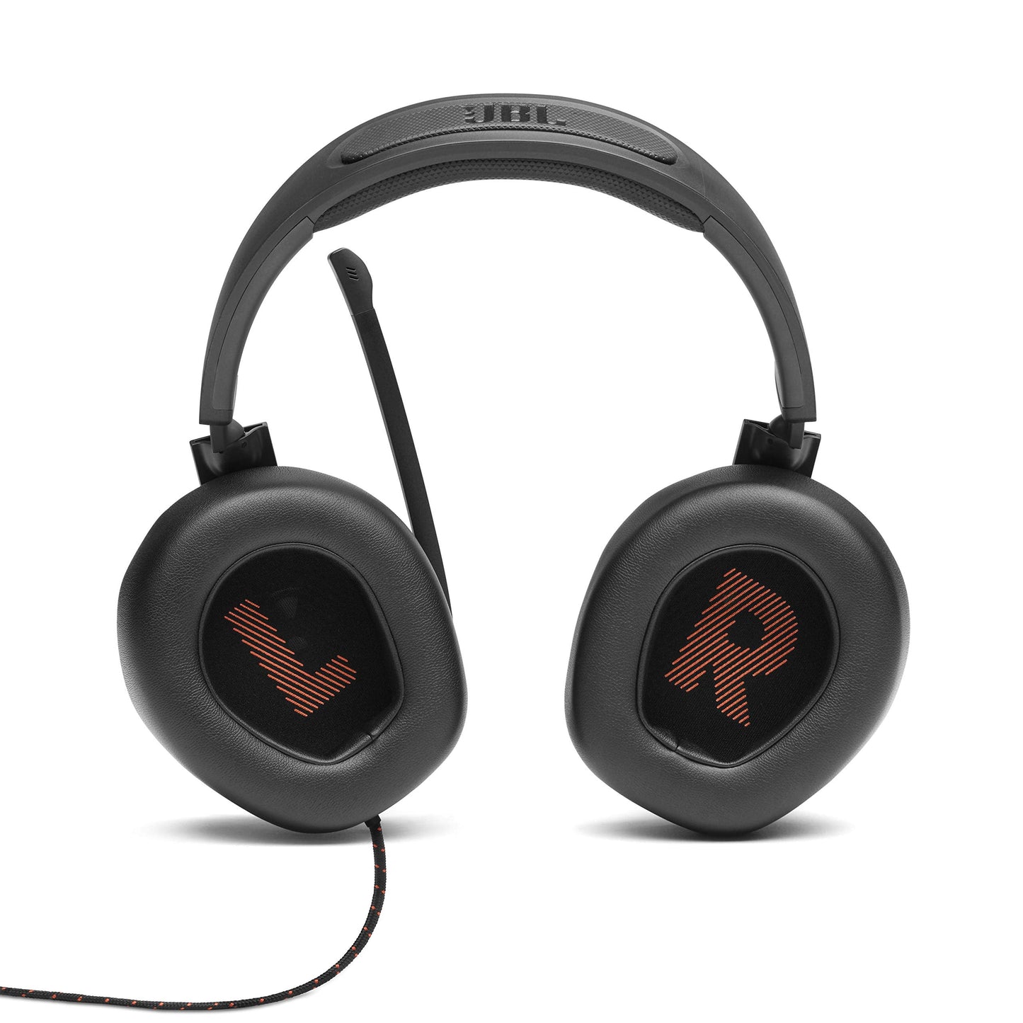 JBL Quantum 200 - Wired over-ear gaming headset with Voice focus directional flip-up mic and memory foam ear cushions (Black)