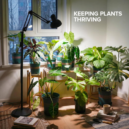 SANSI Grow Lights for Indoor Plants, 32W Plant Lights for Indoor Growing, Full Spectrum Dimmable 39-65 Inches High PPFD Standing Grow Light with PAR25 32W Bulb Remote Control Auto On/Off Timer