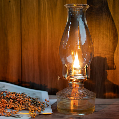 RAHATA Oil Lamp Chimney Hurricane Lamp Glass Replacement Clear 3 Inch Base for Kerosene Lamp Shade(Wave Style 1P)
