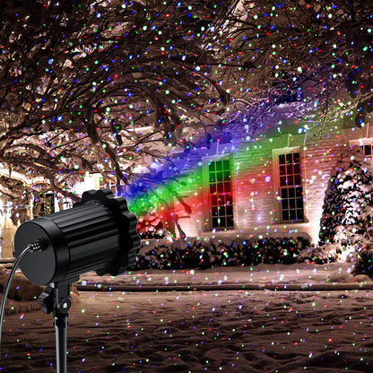 SHEDALED Laser Christmas Projector Lights Outdoor, RGB Laser Light Projector, Firefly Lights Show with Remote & Timer, Waterproof, Holiday Decoration for Christmas, Home House Decor, Party, Garden