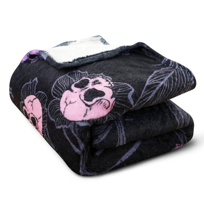 Halloween Goth Skull Throw Blanket 50x60 Inch Gothic Skeleton Blankets Soft Lightweight Cozy Plush Blanket for Halloween Decor Gifts