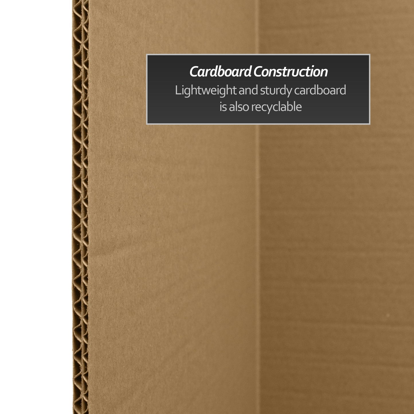 6 ft. Tall Brown Temporary Cardboard Folding Screen - 4 Panel