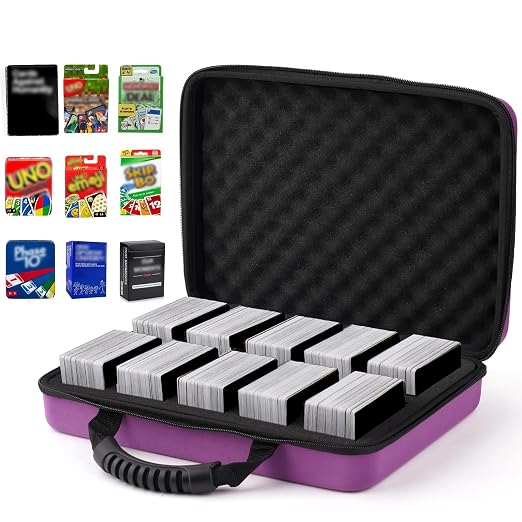 1200-2200 Card Game Case for Cards Against Humanity Game,Collectible Trading Card Storage Holder Compatible for Pokemon Cards, Sports Card and Baseball Cards,Playing Card Travel Carrying Case Fit All