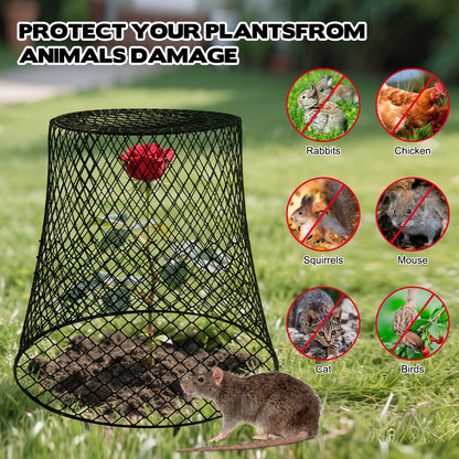Hlimior 15 Sets of Chicken Wire Cloche Plant Covers Garden Netting, Heavy Duty Chicken Wire Plant Covers Protectors from Animals for Keeping Bunnies Chicken Squirrels Birds Other Out 9.13×9.13 in