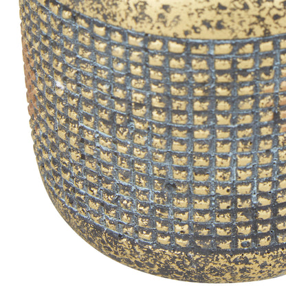 Modern Metallic Cement Flower Pot (Set of 2)